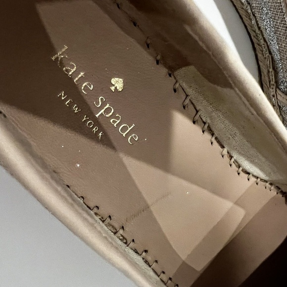 kate spade Silver Glitter Espadrille size 9.5 - Picture 8 of 9
